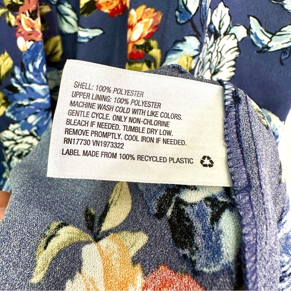 Xhilaration Women’s Sky Navy Floral Sleeveless Front Cut-Out Dress - NWT - Picture 7 of 9